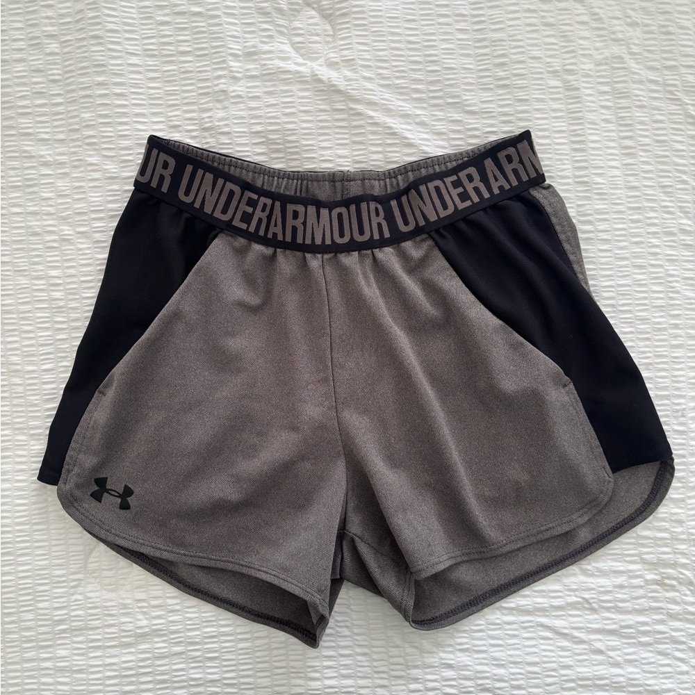 Under Armour Women's Athletic Shorts in Gray and Black